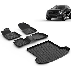 Floor Mats & Cargo Liner for 2025 2024 2023 Kia Sportage Hybrid All Weather Guard Car Mats Floor Liners Trunk Mat Cargo Mat Kia Sportage Hybrid Floor Mats Trunk Liner Accessories