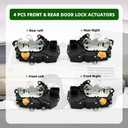 4 Pcs Front & Rear Door Lock Actuators Compatible with Tahoe Avalanche Silverado 1500 2007-2009 931-303 15785123 Driver Passenger Side Door Latch