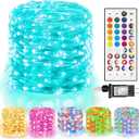 LitHome Led Christmas Fairy Lights Plug in, 200LED 66FT Color Changing Fairy Lights with Remote, 9 Modes Led Christmas Lights Indoor, Easter Pastel Fairy String Lights Twinkle for Party Easter Decor (RGB (Red, Green, Blue))
