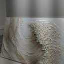 V-inspire 3D Textured Ocean Wave Canvas Wall Art, 30 x 45 inches, Hand-Painted with Wood Frame, Modern Abstract Grey