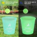 Aivalas Yard Pong Outdoor Games Glow Set in Dark for Adults and Family | Size:7.575inch;Include 12buckets,6balls&carry bag Plastic, absorb sunlight, better glow effect Gift for sand, yard, lawn, snow