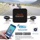VSYSTO WiFi Motorcycle Dash Cam, 2 Channels 130 Wide Angle Lens Starlight Night Vision Front & Rear HD 1080P Camera Motorbike DVR System, G-Sensor, Loop Recording (Black-D6L)