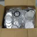 200 Sets Button Maker Supplies, 58mm / 2.28 inch Button Supplies Buttons Parts, (Approx. 2.25 inch) Metal Blank Badge Parts with Blank Paper for Buttons Maker Machine Pin Maker Press