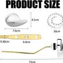 2 x Toilet Handle Replacement Kit - Copper Flush Lever Handle Compatible with TOTO THU068#CP & St743S, Kohler Toilet Tanks (Side-Mounted, Silver)