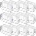 Weewooday 12 Pieces Clear Makeup Bags Cosmetic Storage Bags PVC Zipper Pouches Travel Waterproof Makeup Plastic Case for Women Organizing Toiletries Traveling (Small, White Side Frosting)