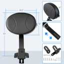 Benlari Adjustable Driver Backrest Rider Backrest Plug-In Backrest Compatible for Harley Davidson Touring Street Glide Road Glide Road King Electra Glide 1997-2024 2023 2022 2021 2019 2018 2017 2016