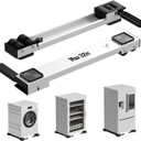 Appliance Rollers Heavy Duty, Newest Extendable Appliance Sliders, Liftable Washing Machine Base, Easily Move Washer and Dryer Machines, Refrigerators, Furniture-White