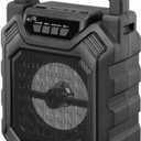 iLive Electronics ISB199B Wireless Tailgate Party Speaker, with LED Light Effects and Built-in Rechargeable Battery, Black