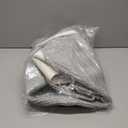 115L Extra Large Blanket Basket for Living Room - Woven Cotton Rope Laundry Hamper with Reinforced Handles - Storage Bin for Pillows, Comforters & Toys - Machine Washable,White&Grey