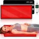 Alfavet Upgraded Red Light Therapy Mat for Body, 330 LEDs Medical-Grade TPU Red Light Therapy Pad, 660nm&850nm Infrared Light Therapy for Shoulder Back Pain Relief, 29.3" x 13"