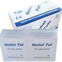 100PCS Disposable Alcohol Prep Pads - Skin Cleansing Wipes Saturated with 75% Ethanol - Medical Alcohol for Home or Outdoor Use