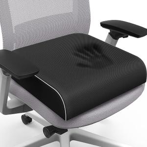 SweetSlubr Seat Cushion, Chair Pad, Memory Foam Tailbone Pain Relief
Office Chair Cushion for Tailbone Pain Relief, Non-Slip Cover, Soft Support for Office Chair, Car Seat,2X-Large/Black