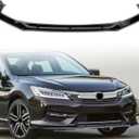 Front Bumper Lip Compatible with 2016-2017 for Honda for Accord Sedan EX/EX-L/LX/Sport/Touring 2017 for Honda for Accord Sedan SE/Sport Special Edition Glossy Black Front Lip