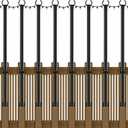 NUERPO 8 Pack String Light Poles,5Ft Metal Poles for Outdoor String Lights,Outdoor Light Poles with Post,Poles/Stand for Outside,Patio,Deck,Backyard,Garden Wedding,Party