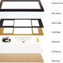 upsimples 11x22 Diploma Frame with Tassel Holder for 8.5x11 Certificate and 5x7 Photo with Black over Gold Mat, High Definition Glass, Mahogany with Gold Beads, 1 Pack