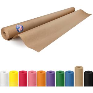 Brown Paper Roll 48" x 1200" (100 feet) - USA-Made Thick Kraft Paper Roll 50lb Thickness for Packing, Moving, Shipping & Crafts/Arts - 100% Recycled Natural Craft Wrapping Material by IDL Packaging