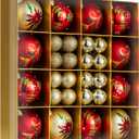 44PCS Christmas Ball Ornaments Set Xmas Tree Decoration Balls 2025 Shatterproof Hanging Colored for Party Wedding Home Party Outdoor Indoor Red & Golden