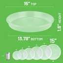 MUDEELA 6 Pack of 15 Inches Plant Saucers for Indoor, Durable Plastic Round Plant Tray Plant Dish Pant Plate to Catch Water for Flower and Plant Pot, Thicker, Stronger, Deeper, Black