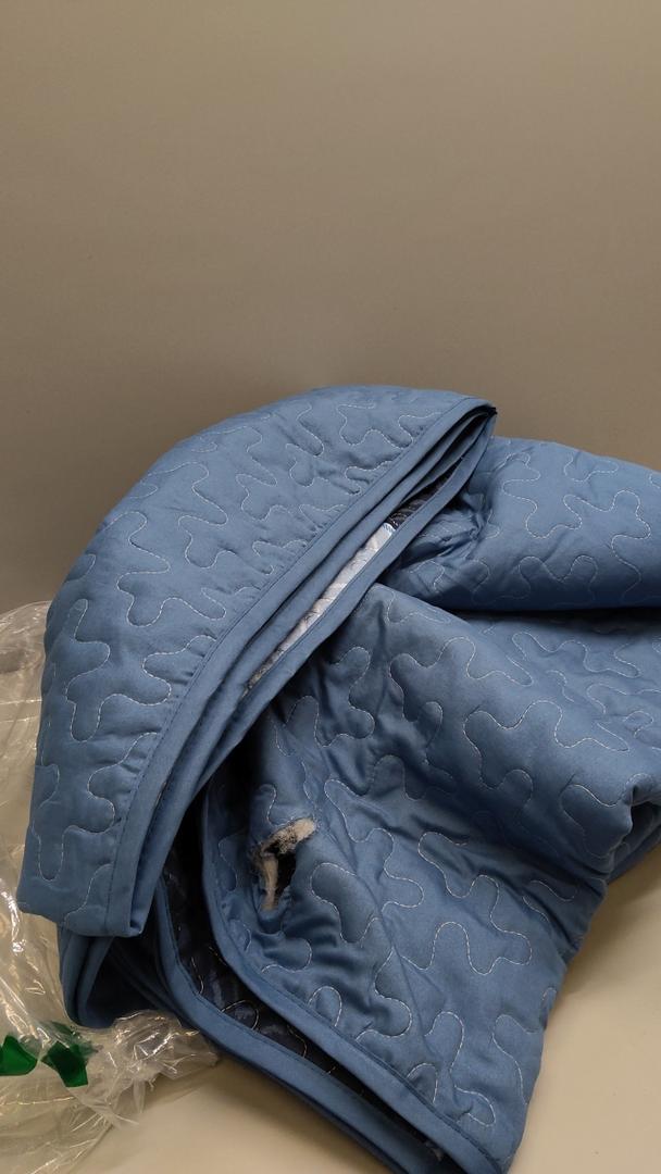 Quilt Set Queen Size 1 Pieces,Striped Plaid Bedspread Coverlet Set,Mineral Blue Boho Summer Bedding Set Soft Microfiber (Blanket Only)