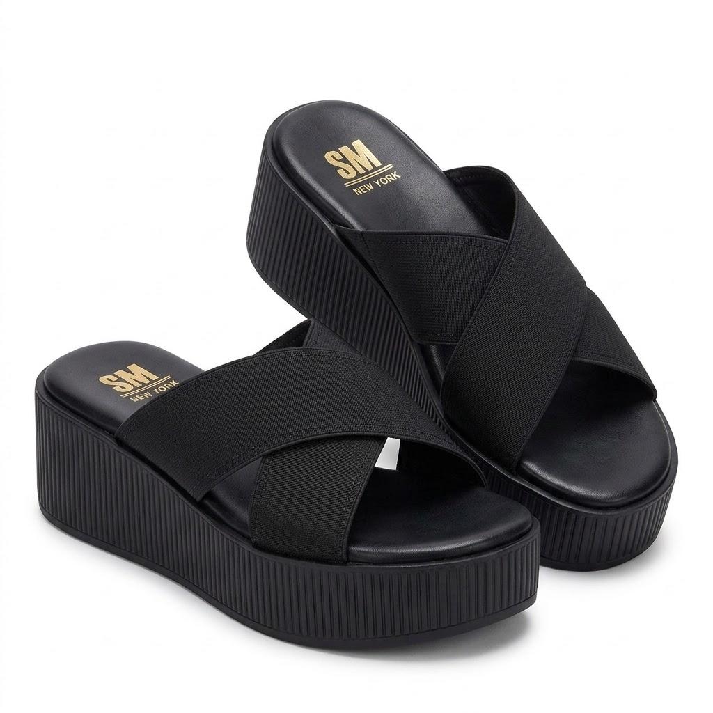 SM New York, Flip flop, Size:10, Black
