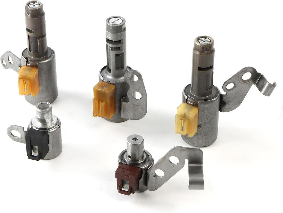 5PCS CTV Transmission Solenoid Kit, Compatible with Lexus ES300 To-yota RAV4 Camry Highlander Solara Celica, Automotive Transmission Solenoids Valve Replace Part U140E U241E U240E U140F