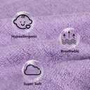 12 Pack Baby Girl Washcloths Bulk for Newborn, Extra Soft Face Bath Towel for Toddler, Absorbent Kids Wash Rag for Body, 70% Rayon Derived from Bamboo, 30% Cotton, 10"x10", Purple/Pink/Rose