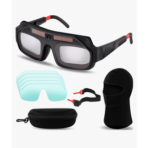 1 Set Welding Glasses Solar Welding Goggles Auto Darkening Welder Glasses Mask Helmet with Replacement Lenses