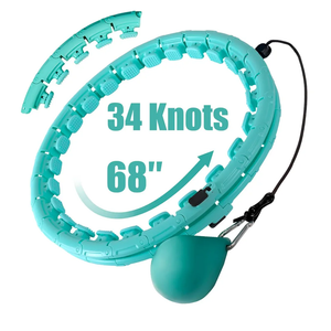 34 Knots Weighted Workout Hoop Plus Size, Smart Waist Exercise Ring for Adults Weight Loss,Mint