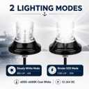 Anchor Light, Flash+Constant Boat LED Stern Light, All-Round Super Bright Marine Navigation Signal Light, Surface Mount White LED Marine Lighting Kit for Fishing Yacht Sailboat BassBoats