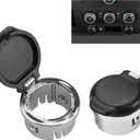 2Pcs Plug Cover Cap 12V Chrome Replacement Power Outlet Dash Retainer Cigarette Lighter Plug Retainer 20983936 25793816 for Chevrolet Avalanche Silverado Suburban GMC Sierra Yukon 2007-2015
