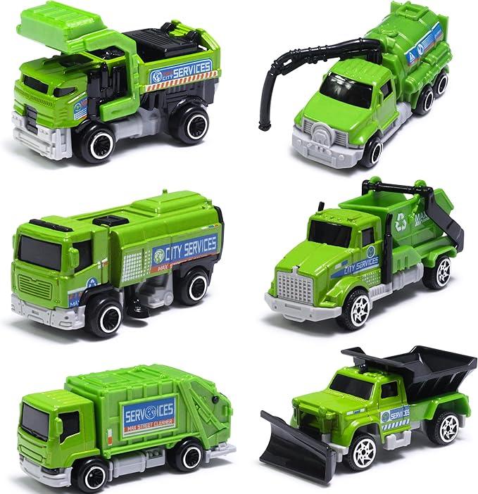 Sanitation Educational Mini Die-cast Car Model Set 1:64, Sewage Suction Cleaning Car, Garbage Trucks & Other Indoor & Outdoor Toy Car, Christmas, Birthday Easter Gifts for Boys and Girls 3+