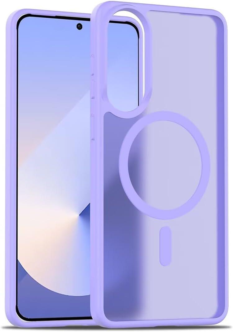 Case for Galaxy S25 Edge,Military Grade Drop Protection Slim Matte Shockproof Anti-Slip with Wireless Charging Phone Case for Samsung Galaxy S25 Edge 5G,6.7 inch 2025 (Light Purple)