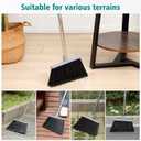 PBHEPJ Broom, Outdoor Broom for Floor Cleaning, 58" Long Stainless Steel Handle, Hard Bristle Angle Broom for Sweeping Indoor, Commercial, Industrial, Garage, Kitchen (Gray)