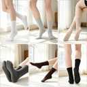 3 x Pilates Grip Socks for Women Non Slip Crew Socks, Elderly