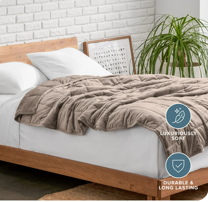 Cotton Blanket  (110x94, light brown)