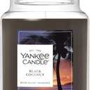 Yankee Candle Black Coconut, Scented Candle, 22oz Large Jar with up to 150 Hour Burn Time, Giftable