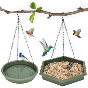 Hanging Bird Bath2 in 1 XL Hanging Bird Feeder & Birds Bath for Outside, Birds Water Feeder,Tray for Outdoors Garden Patio Decoration