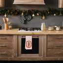 KEUSPI Christmas Nutcracker Kitchen Towels, Nutcracker Christmas Decor, Pink Striped Xmas Soldier Decorative Hand Dish Tea Towels for Bathroom Kitchen, 16x24 Inches (Red Striped Christmas Walnut Candies)