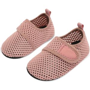 JIASUQI Baby Boys and Girls Barefoot Swim Water Skin Shoes Aqua Socks for Beach Swim Pool (18-24 Months Infant, Nu Pink)