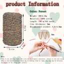 2 PCS 400g Cotton Yarn Hollow Knitted Crocheting,Fabric Round Rope Yarn for DIY Handbag Purse Basket Cushion Crochet BagForest