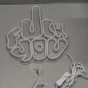 Letters Gesture Neon Signs for Wall Blue LED Neon Lights USB Neon Wall Light Neon Bar Light Up Sign for Bedroom Party Pub Game Zone Decoration