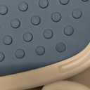 MR.SIGA Toilet Stool Squat Adult, Bathroom Stool Heavy Duty, Anti Slip Toilet Step for Bathroom, Toddler Step Stool for Kids, White & Grayish Blue