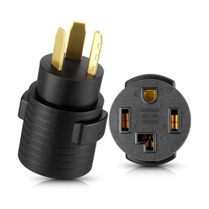 Dryer Adapter Compatible with NEMA 10-30P to 14-30R 3 prong to 4 prong Dryer Adapter Convert 10-30P Plug to 14-30R Receptacle, 220V 30 Amp 4P Newer Dryer to 3P Older House Adapter
