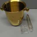Ice Buckets - Champagne Ice Bucket with Tongs, Golden Trumpet Ice Bucket Stainless Steel Mirror Reflection Wine Cooler for Cocktail Bar Beer Red Wine Liquor Beverages Party,Ice Frozen Longer, 2.5L
