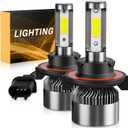 Bulbs 6500K Cool White 60000LM 900% Brighter, Plug and Play IP68 Waterproof Off-Road Lights, Pack of 2