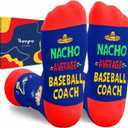 HAPPYPOP Appreciation Coach Gifts - Socks for Baseball Soccer Basketball Softball Coach (Blue)