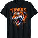 Vintage Classic Tigers Personalized Name Gift for Men Women T-Shirt 2 Pcs Female-Small , Mens-Medium