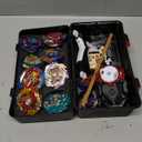 Bey Battling Burst Toy Set, 12pcs Spinning Burst Tops 2 Two-Ways Launchers with Grip, Combat Tops Battle Game with Portable Box Gift for Kids Children Boys 6-12