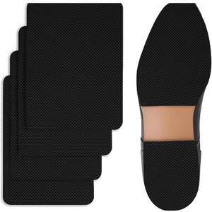Eldosilk Non-Slip Shoe Pads for Bottom of Shoes, Self-Adhesive Sole Protectors for Heels & Flats, Anti-Skid Shoe Grips Stickers (6in * 4 in) (Black)