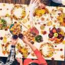 Fall Thanksgiving Plates and Napkins-141Pcs Fall Pumpkin Maple Leaves Theme Disposable Tableware for Autumn Thanksgiving Party Supplies